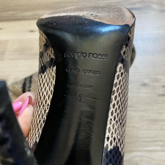 Sergio Rossi Snakeskin Pumps - Picture 9 of 11